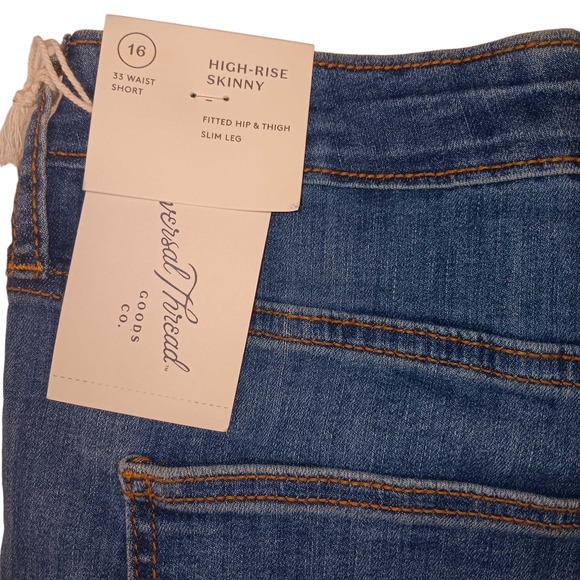 Women's High-Rise Skinny Jeans - Universal Thread Medium Wash 16 Short, Medium - Picture 7 of 8